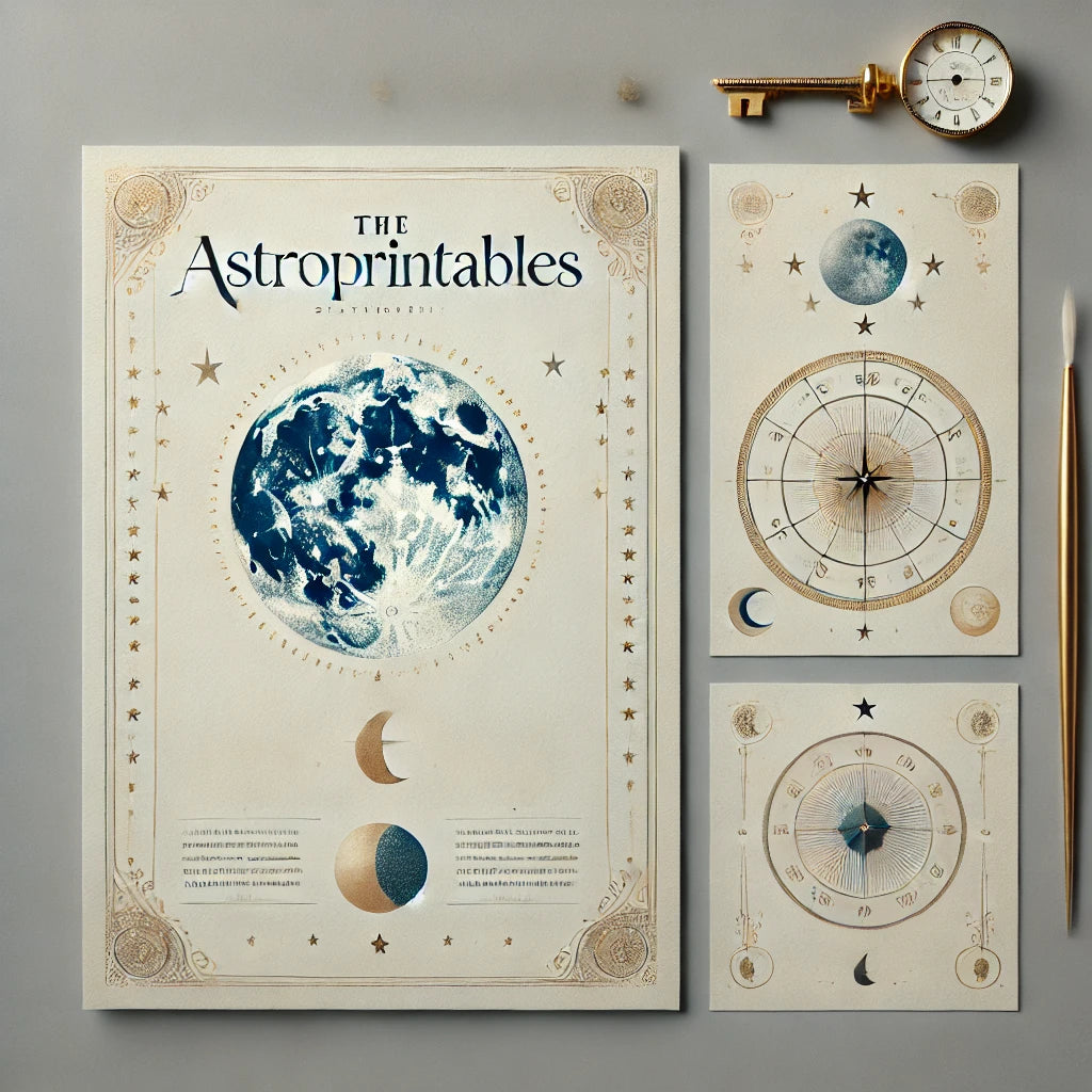 Kit of Mini File Folders with Astrological Clocks - TheAstroPrintables