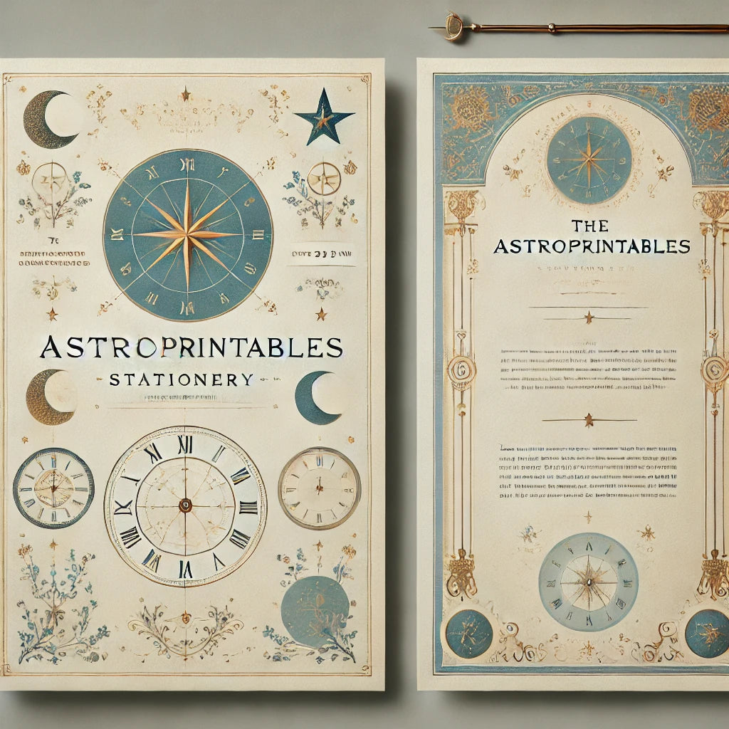 Kit of Mini File Folders with Astrological Clocks - TheAstroPrintables